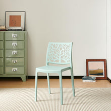 Set de 2 Sillas Harlem, Azul Claro, con Espaldar en Forma de Árbol y Diseño Minimalista
