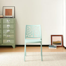 Set de 6 Sillas Harlem, Azul Claro, con Espaldar en Forma de Árbol y Diseño Minimalista