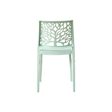 Set de 4 Sillas Harlem, Azul Claro, con Espaldar en Forma de Árbol y Diseño Minimalista