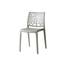 Set de 6 Sillas Harlem, Gris Oscuro, con Espaldar en Forma de Árbol y Diseño Minimalista