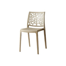 Set de 6 Sillas Harlem, Taupe, con Espaldar en Forma de Árbol y Diseño Minimalista