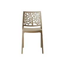 Set de 6 Sillas Harlem, Taupe, con Espaldar en Forma de Árbol y Diseño Minimalista