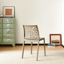 Set de 2 Sillas Harlem, Taupe, con Espaldar en Forma de Árbol y Diseño Minimalista
