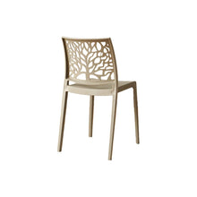 Set de 6 Sillas Harlem, Taupe, con Espaldar en Forma de Árbol y Diseño Minimalista