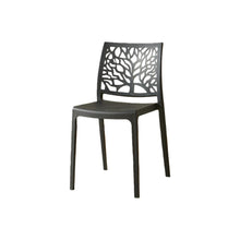 Set de 2 Sillas Harlem, Negro, con Espaldar en Forma de Árbol y Diseño Minimalista