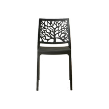 Set de 6 Sillas Harlem, Negro, con Espaldar en Forma de Árbol y Diseño Minimalista