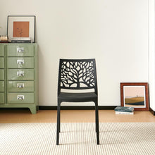 Set de 6 Sillas Harlem, Negro, con Espaldar en Forma de Árbol y Diseño Minimalista