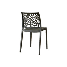 Set de 2 Sillas Harlem, Negro, con Espaldar en Forma de Árbol y Diseño Minimalista