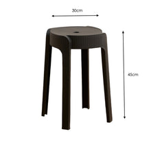 Butuco Apilable Maison, Color Negro, Diseño Moderno X4