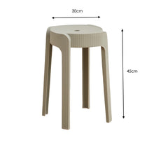 Set de 4 Butacos Apilable Maison, Color Gris Oscuro, Diseño Moderno