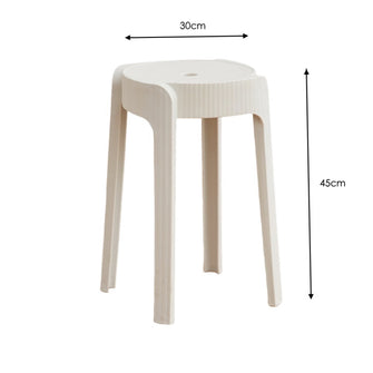 Butaco Apilable Maison, Color Blanco, Diseño Moderno X4