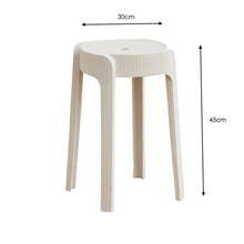 Set de 4 Butacos Apilable Maison, Color Blanco, Diseño Moderno