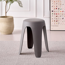 Set de 2 Butacos con Cojín Else, Color Gris Oscuro, Diseño Moderno Incluye Cojín