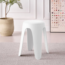 Set de 4 Butacos con Cojín Else, Color Blanco, Diseño Moderno Incluye Cojín