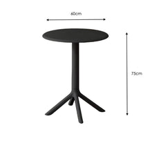 Combo Lumina, Incluye Mesa Redonda y 4 Sillas en Color Negro