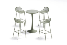 Butaco para Barra Tulum, Color Verde Olivo, Diseño Moderno