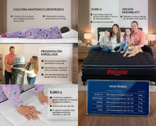 Colchón Orthopack Euro U Mohnblatt 120X190 Semidoble, Color Gris