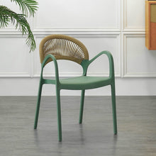 Set de 4 Sillas Daytona, Verde, con Espaldar, Reposa Brazos y Diseño Minimalista