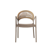 Set de 6 Sillas Daytona, Taupe y Café Claro, con Espaldar, Reposa Brazos y Diseño Minimalista