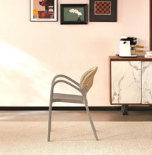 Set de 6 Sillas Daytona, Taupe y Café Claro, con Espaldar, Reposa Brazos y Diseño Minimalista