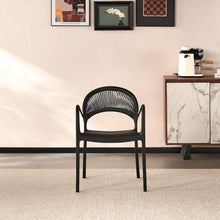 Set de 2 Sillas Daytona, Negro, con Espaldar, Reposa Brazos y Diseño Minimalista