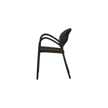 Set de 4 Sillas Daytona, Negro, con Espaldar, Reposa Brazos y Diseño Minimalista