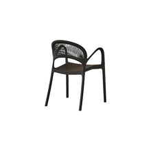 Set de 4 Sillas Daytona, Negro, con Espaldar, Reposa Brazos y Diseño Minimalista