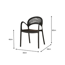 Silla Daytona, Negro, con Espaldar, Reposa Brazos y Diseño Minimalista