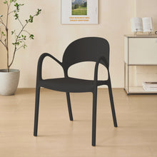 Set de 2 Sillas Bremen, Negra, con Espaldar, Reposa Brazos y Diseño Minimalista