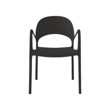 Silla Bremen, Negra, con Espaldar, Reposa Brazos y Diseño Minimalista