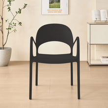 Set de 2 Sillas Bremen, Negra, con Espaldar, Reposa Brazos y Diseño Minimalista