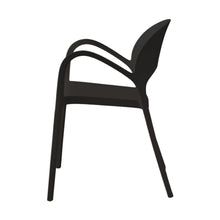 Silla Bremen, Negra, con Espaldar, Reposa Brazos y Diseño Minimalista