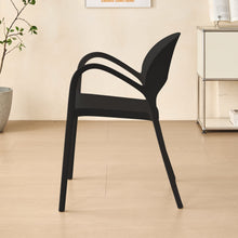 Silla Bremen, Negra, con Espaldar, Reposa Brazos y Diseño Minimalista