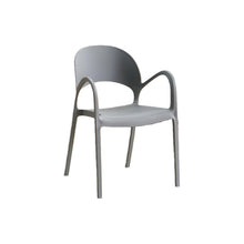 Silla Bremen, Gris Oscuro, con Espaldar, Reposa Brazos y Diseño Minimalista