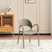 Set de 6 Sillas Bremen, Taupe, con Espaldar, Reposa Brazos y Diseño Minimalista