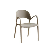 Set de 6 Sillas Bremen, Taupe, con Espaldar, Reposa Brazos y Diseño Minimalista