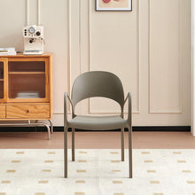 Set de 6 Sillas Bremen, Taupe, con Espaldar, Reposa Brazos y Diseño Minimalista