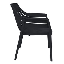 Set de 2 Sillas con Brazos Arena, Negro, con Espaldar y Diseño Moderno