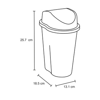 Papelera Style Tapa Vaiven 2.5 Litros Wengue