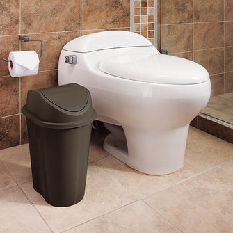 Papelera Style Tapa Vaiven 10 Litros Wengue