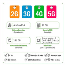 Celular Samsung Galaxy S24 Ultra 5G 6.8" 256Gb, Color Amarillo Titanio