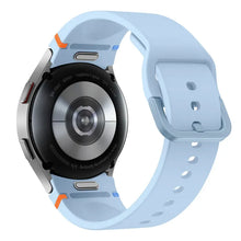 Reloj Samsung Galaxy Watch Fe 40 Mm Contorno Plateado, Color Azul