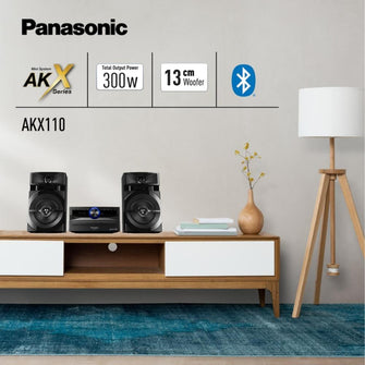 Equipo Minicomponente Panasonic AKX110 300W , Color Negro