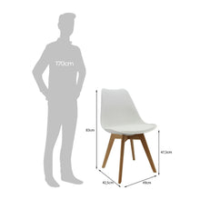 Kit Por 4 Silla Oslo Asiento Acolchado Patas en Madera - Blanca