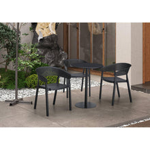 Set de 4 Sillas Manaos, Negro, con Espaldar Minimalista y Diseño Moderno