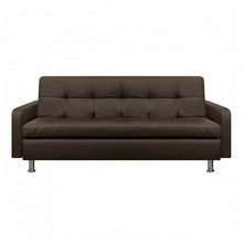 Sofa Cama Sofhie Cuero Sintetico, Color Café