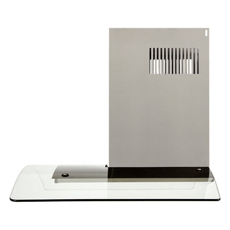 Campana Península Vidrio inox-negro de 90cm, Con 3 Velocidades