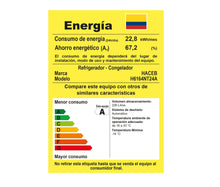 Nevera Haceb No Frost 243 Litros Manija Externa Negro Cósmico Inverter