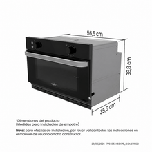 Horno Mixto Haceb Compacto Gas Natural 120V, Negro