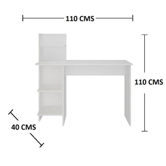 Escritorio-Biblioteca Moderno King 120x120x45cm Blanco